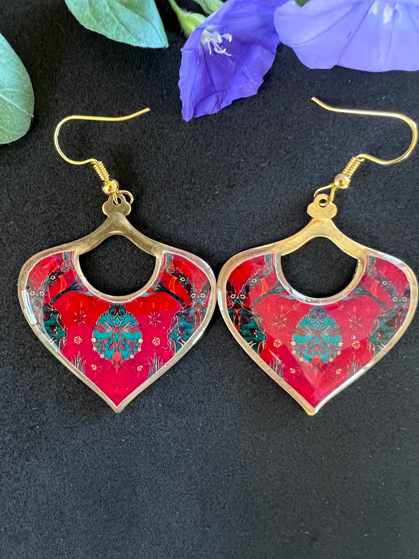 double sided beautiful unique red turquoise blue morocan turkish persian pattern gift anniversary christmas