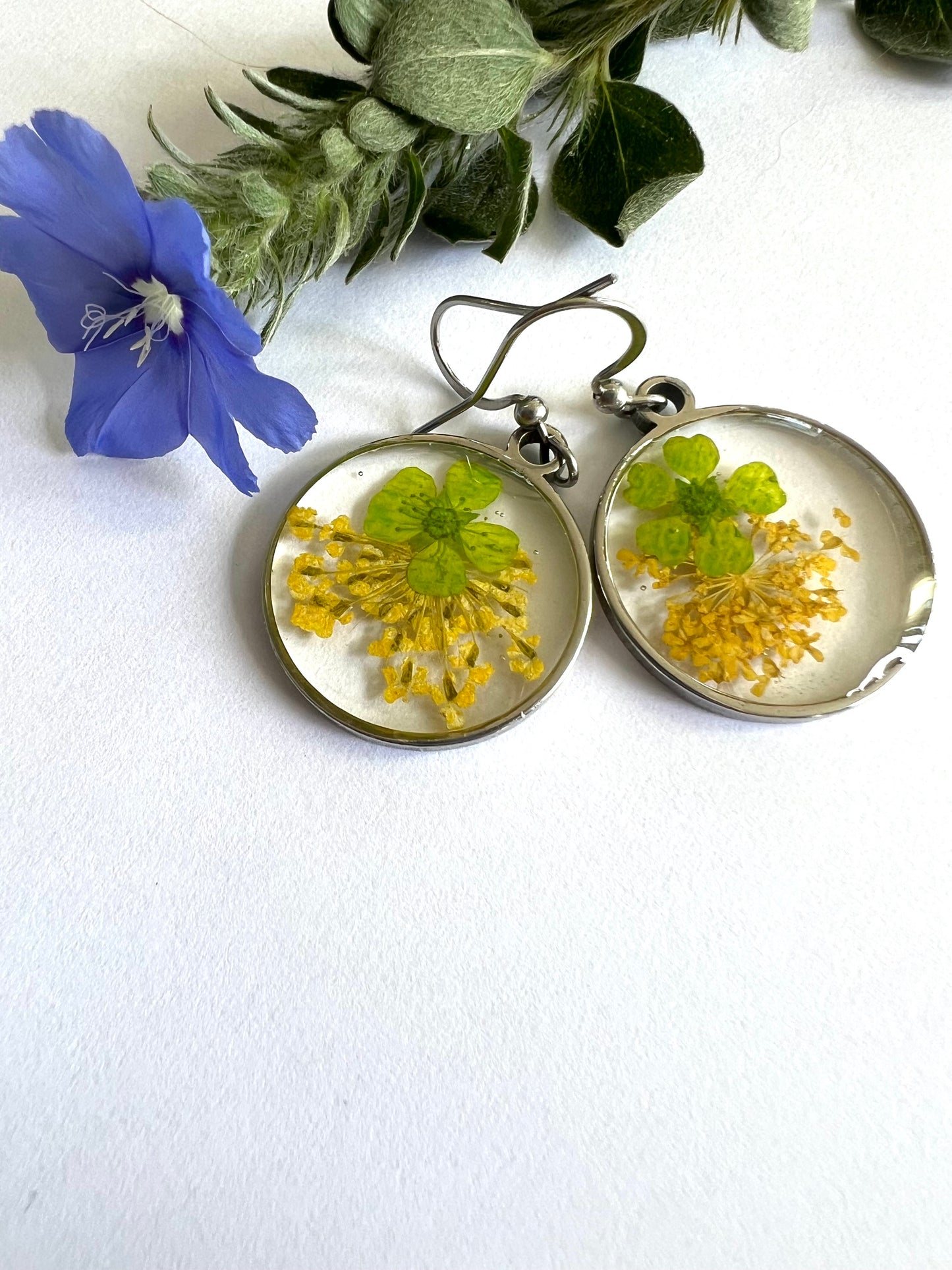 flower silver earrings perfect birthday anniversary gift