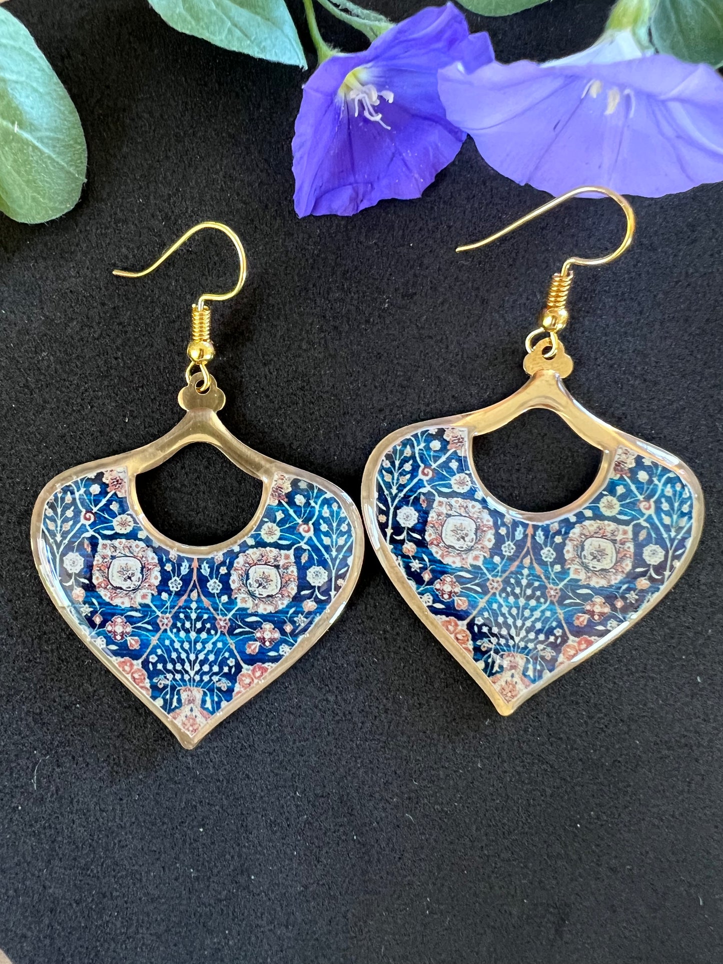 double sided beautiful unique blue turquoise blue morocan turkish persian pattern gift anniversary christmas