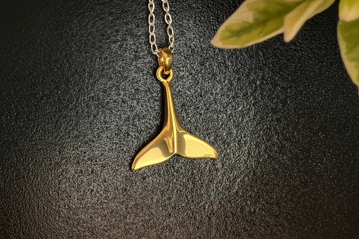 Sterling silver whale tale - JewlOn