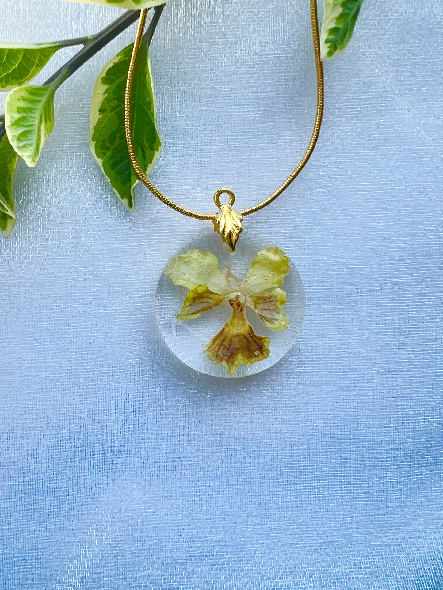 Tiny Blue Pansy Flower Necklace - JewlOn