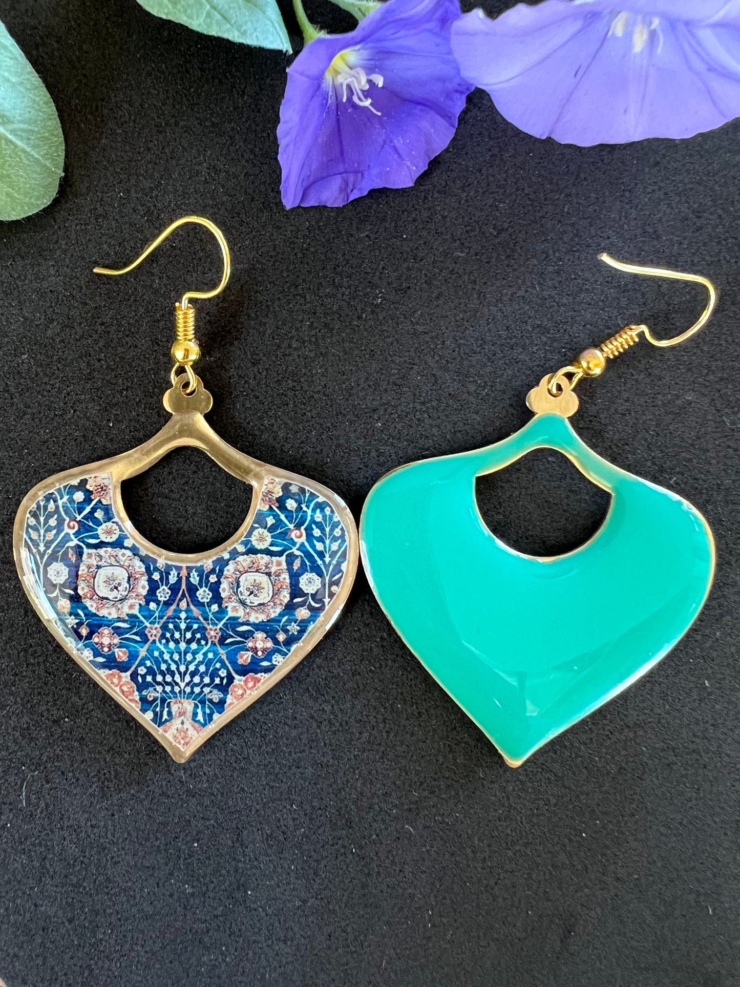 double sided beautiful unique blue turquoise blue morocan turkish persian pattern gift anniversary christmas