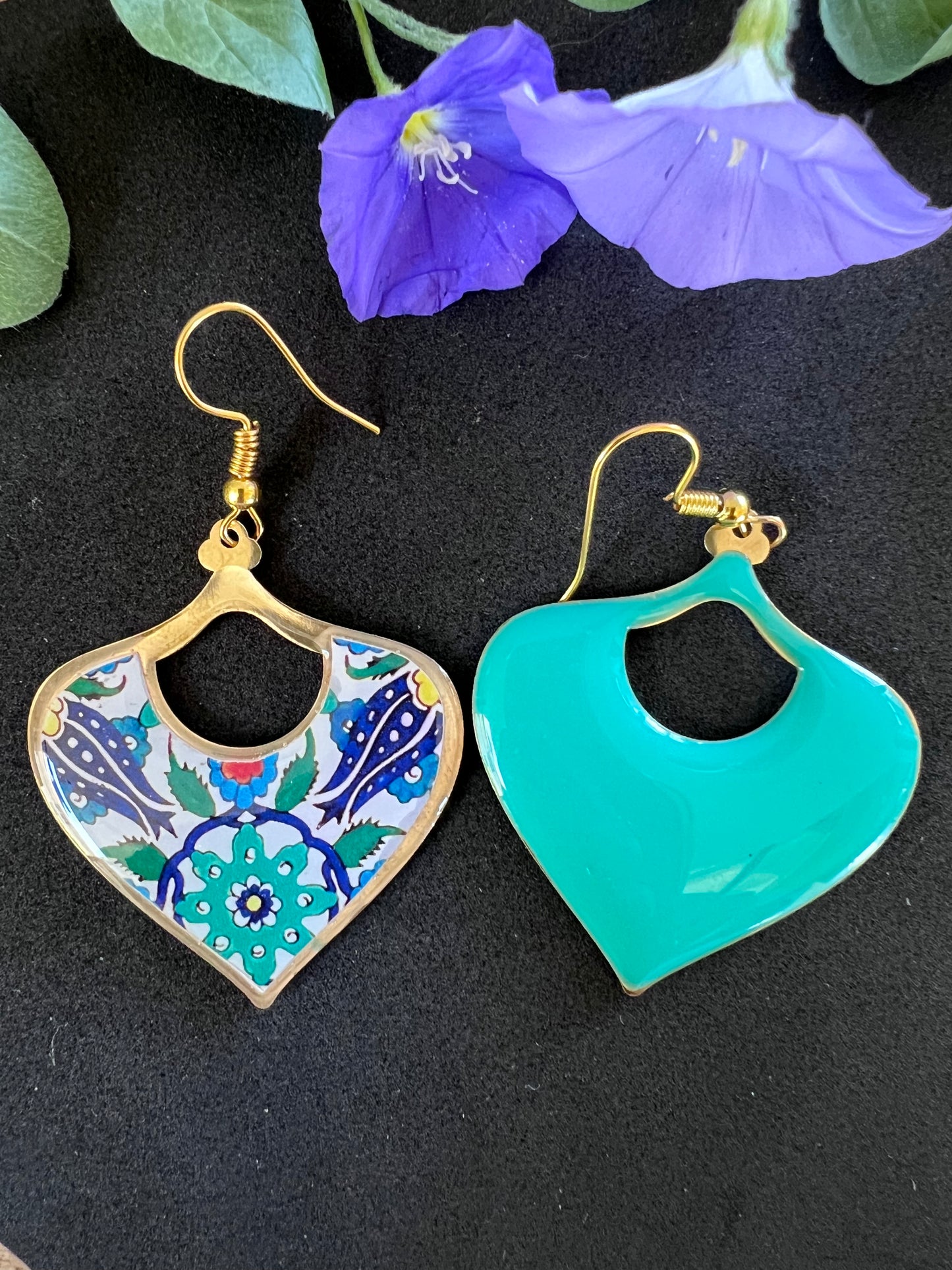 double sided beautiful unique blue turquoise blue morocan turkish persian pattern gift anniversary christmas