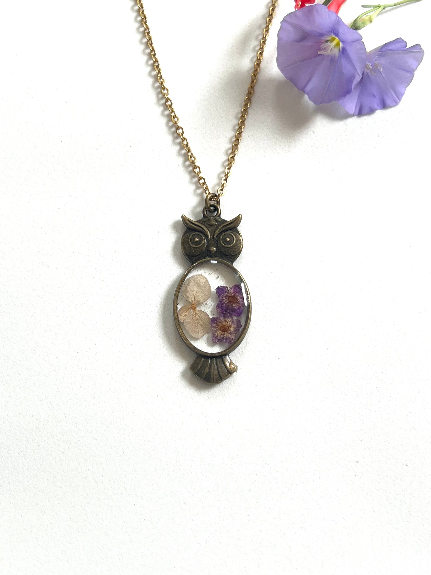 Night Owl Resin Necklace