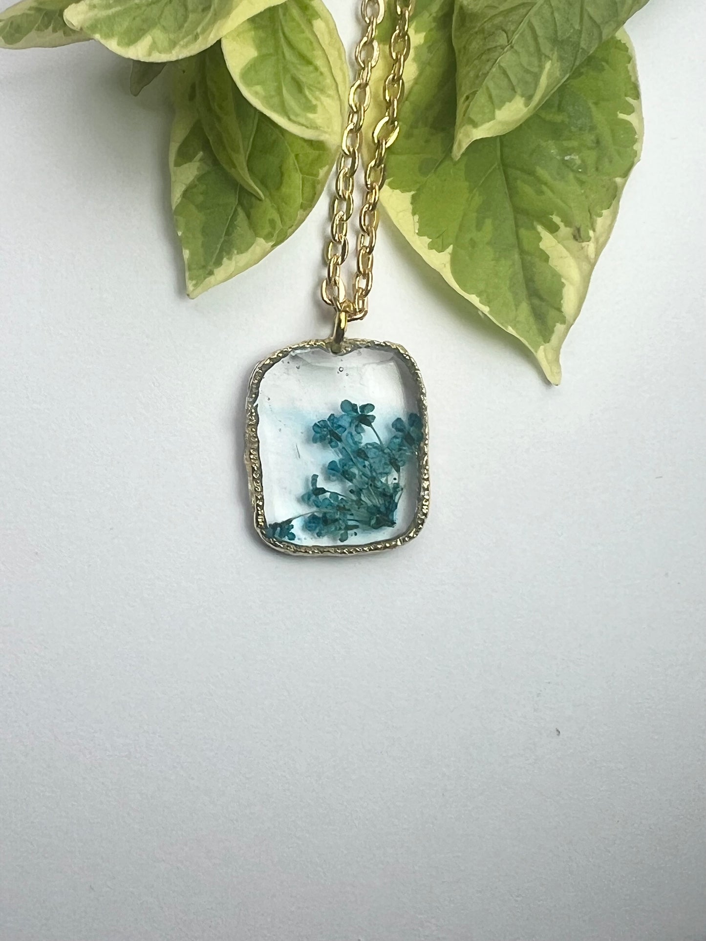 Dainty Blue Lace Fynbos necklace