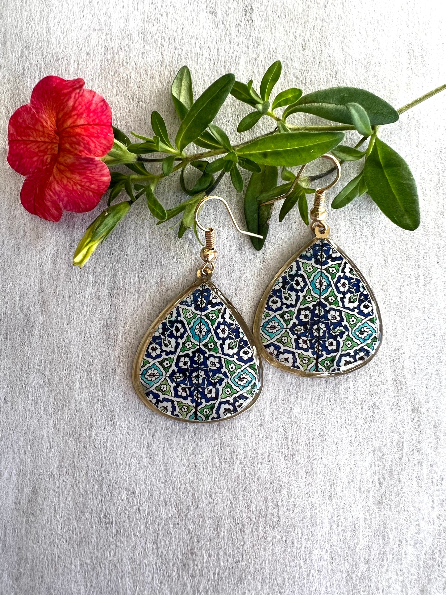 Blue Tile Earrings