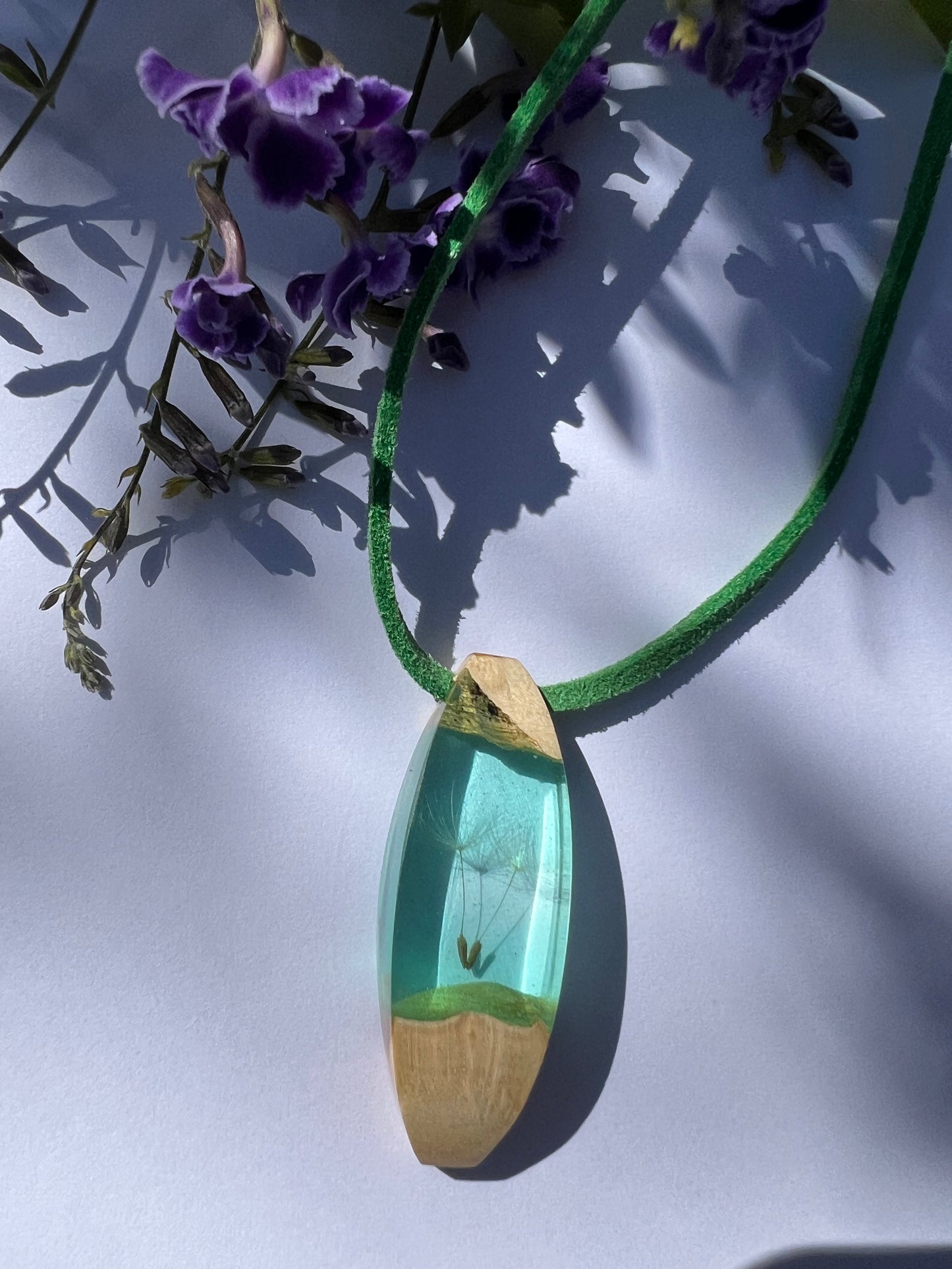 Dandelion Dream Resin Necklace