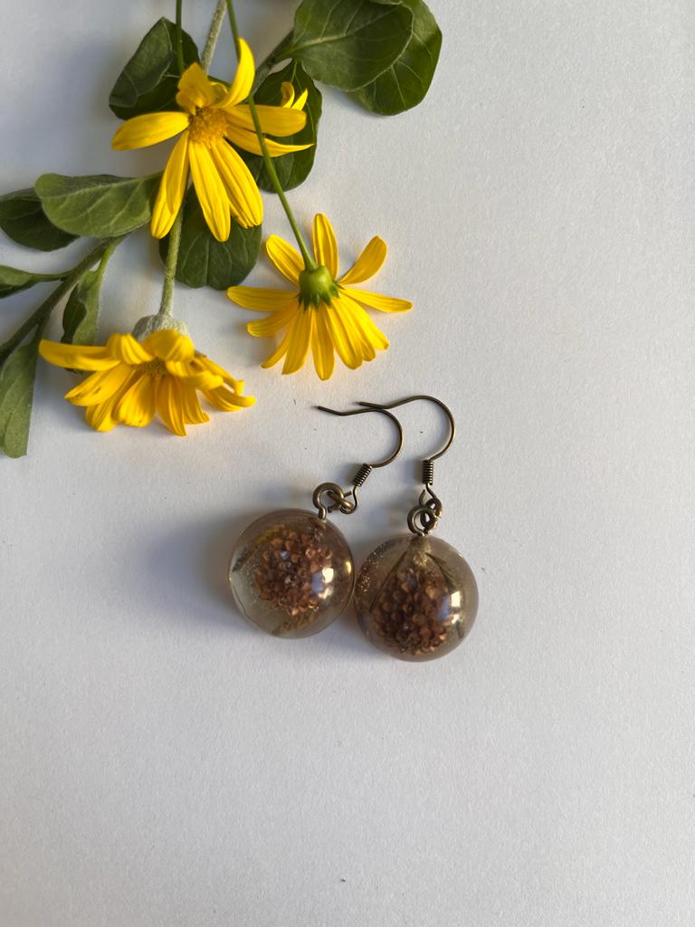 Tiny real Yew Pinecone earrings