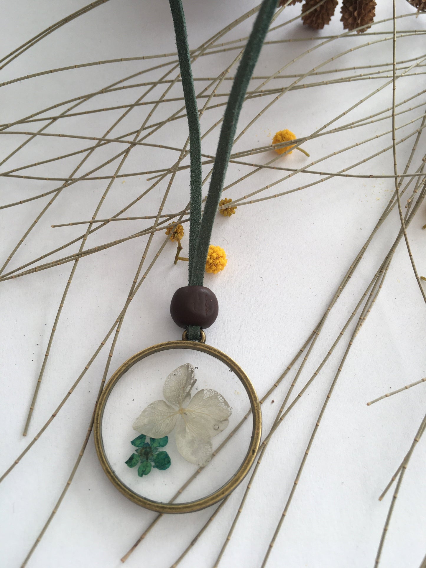 Petit flower and Fynbos Round Resin Jewellery