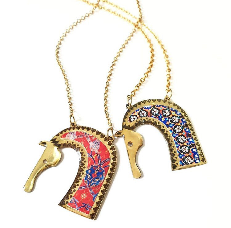 giraffe horse oriental pattern long chain gift anniversary birthday christmas gift