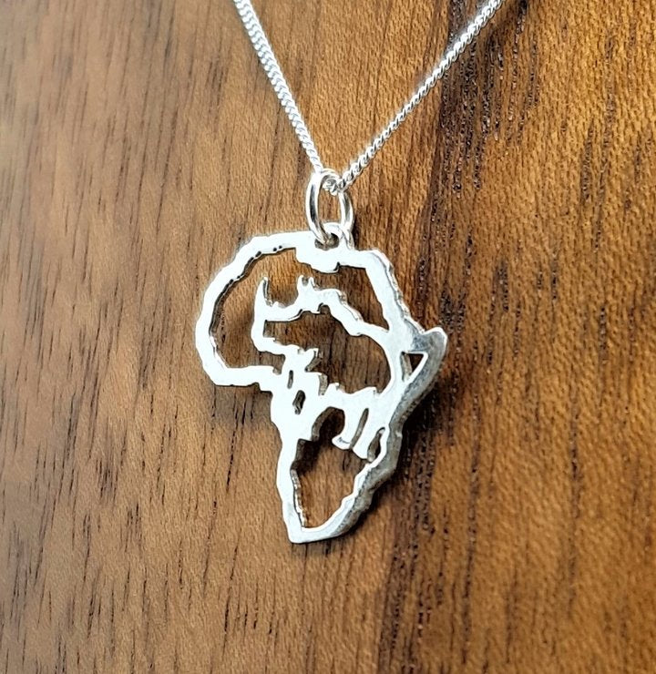 Unisex Sterling Silver Rhino in Africa Frame