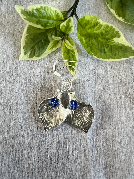 Sterling Silver Peace Lily Earrings