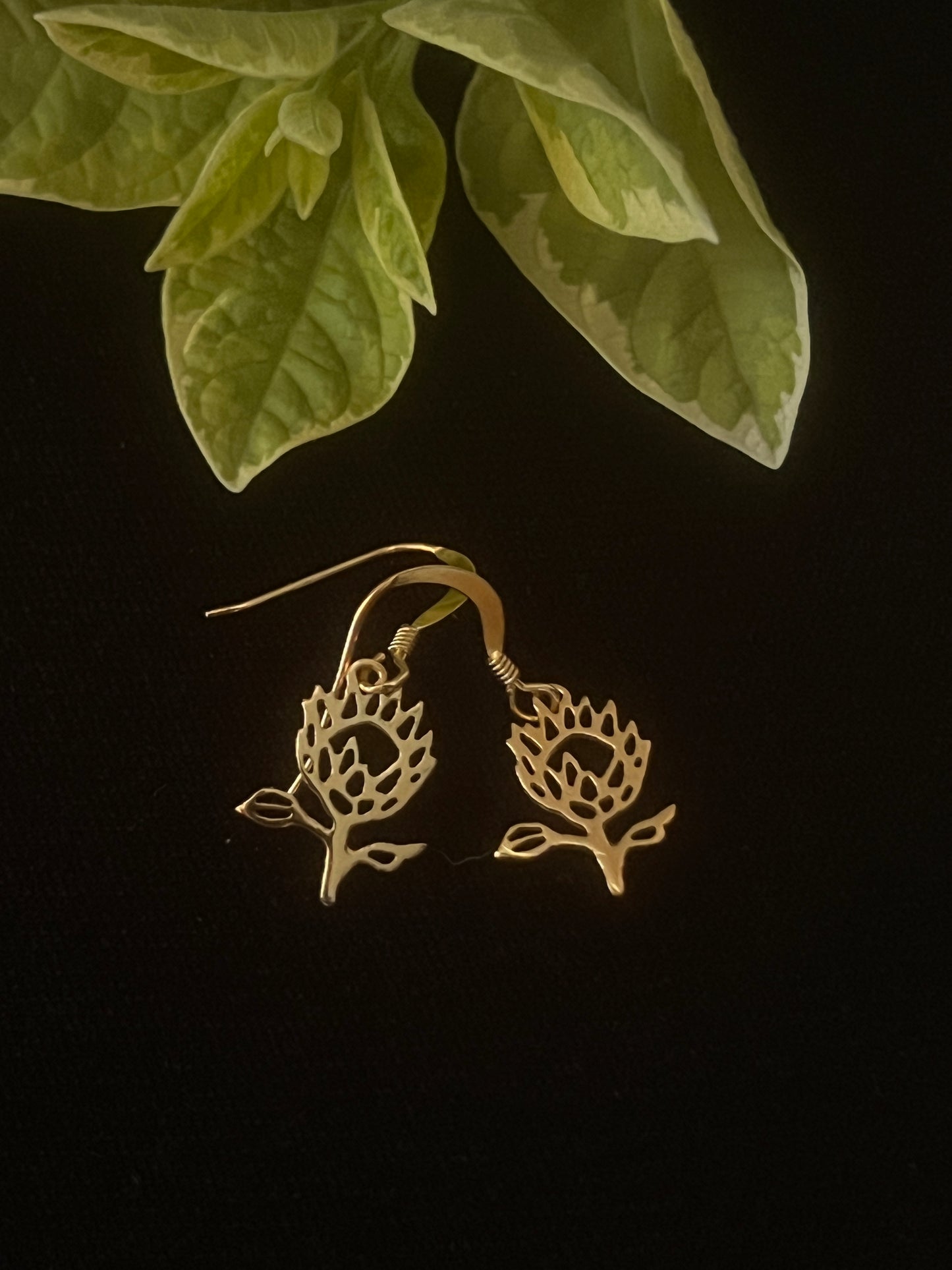 Sterling Silver South African Protea Flower Necklace – Nature Inspired Floral Pendant and Earrings - JewlOn