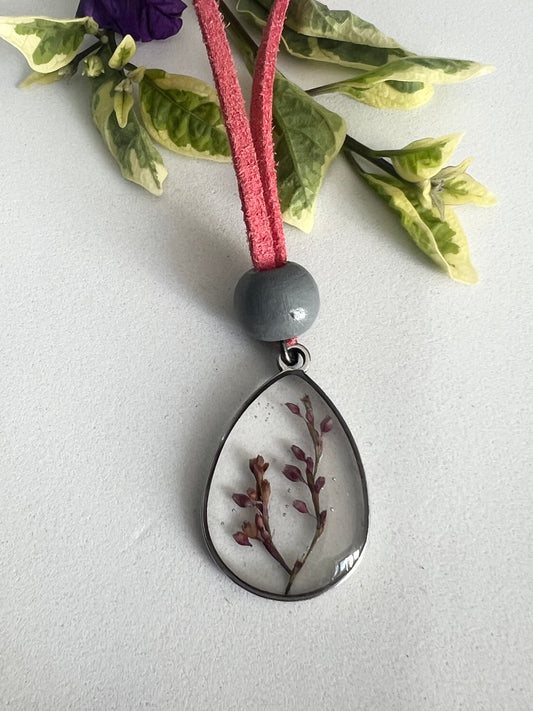 Tear Drop Shape Petit Leaf and Fynbos Resin Jewellery