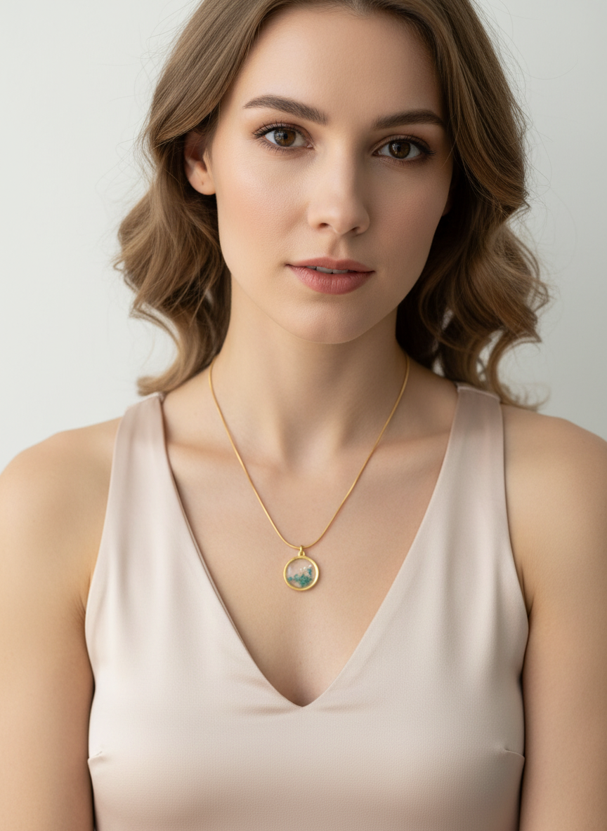 Dainty Blue Lace Fynbos necklace