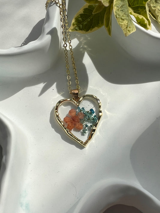 Blue Fynbos Blast and soft pink Resin Jewellery