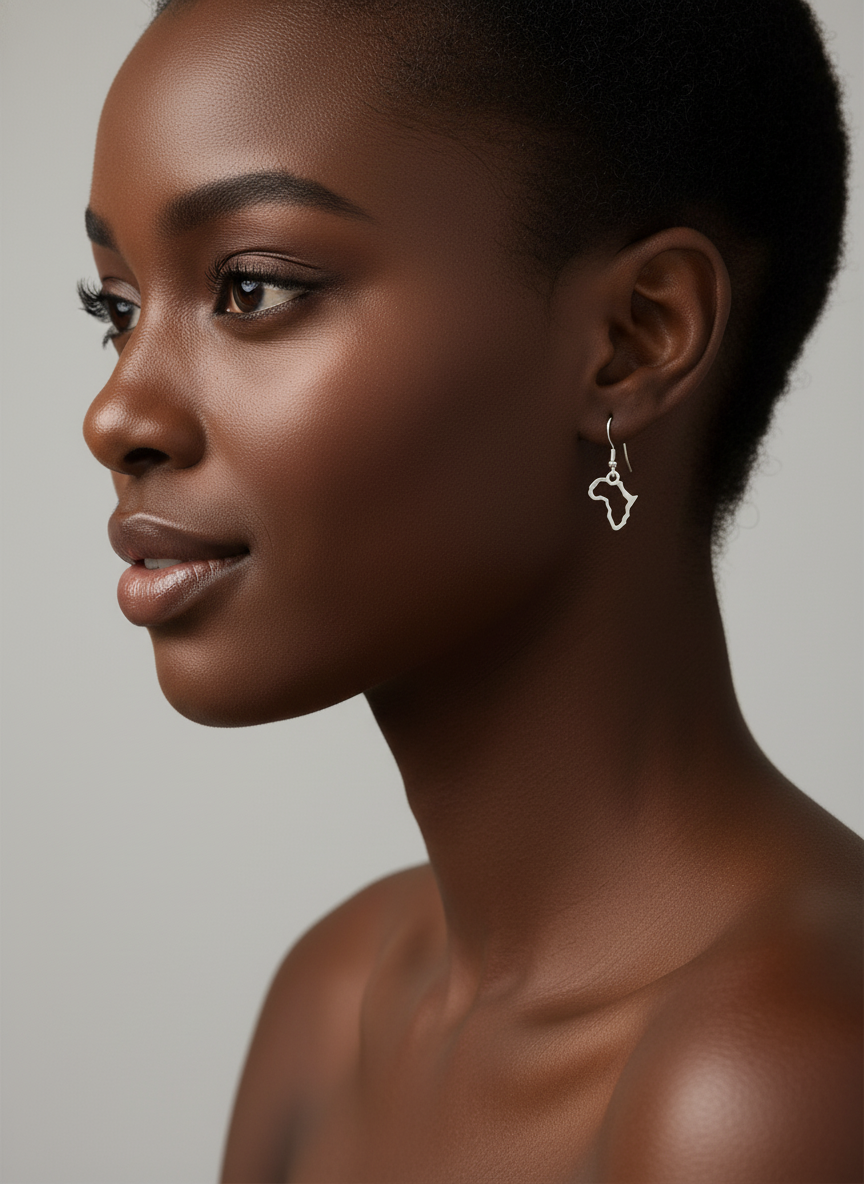 Sterling Silver Africa Outline