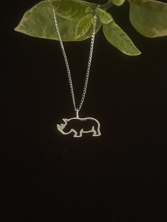 Sterling silver love rhino
