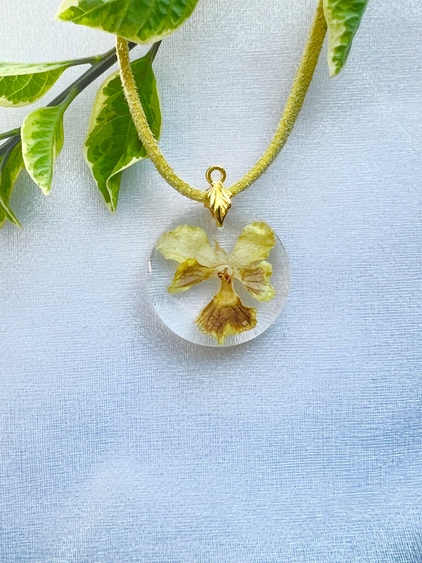 Tiny Blue Pansy Flower Necklace - JewlOn