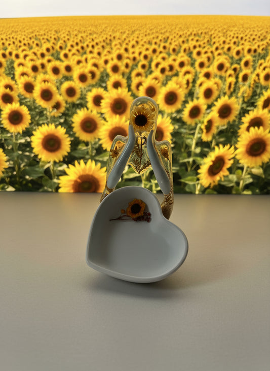 figurine handmade sun flower dreamer decor trinket trey heart cute trey perfect gift