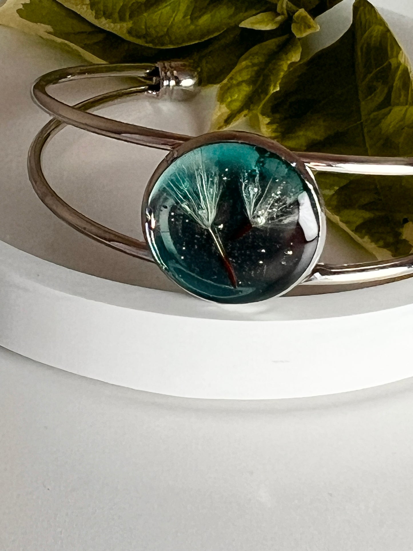 Real Dandelion Statement Bracelets