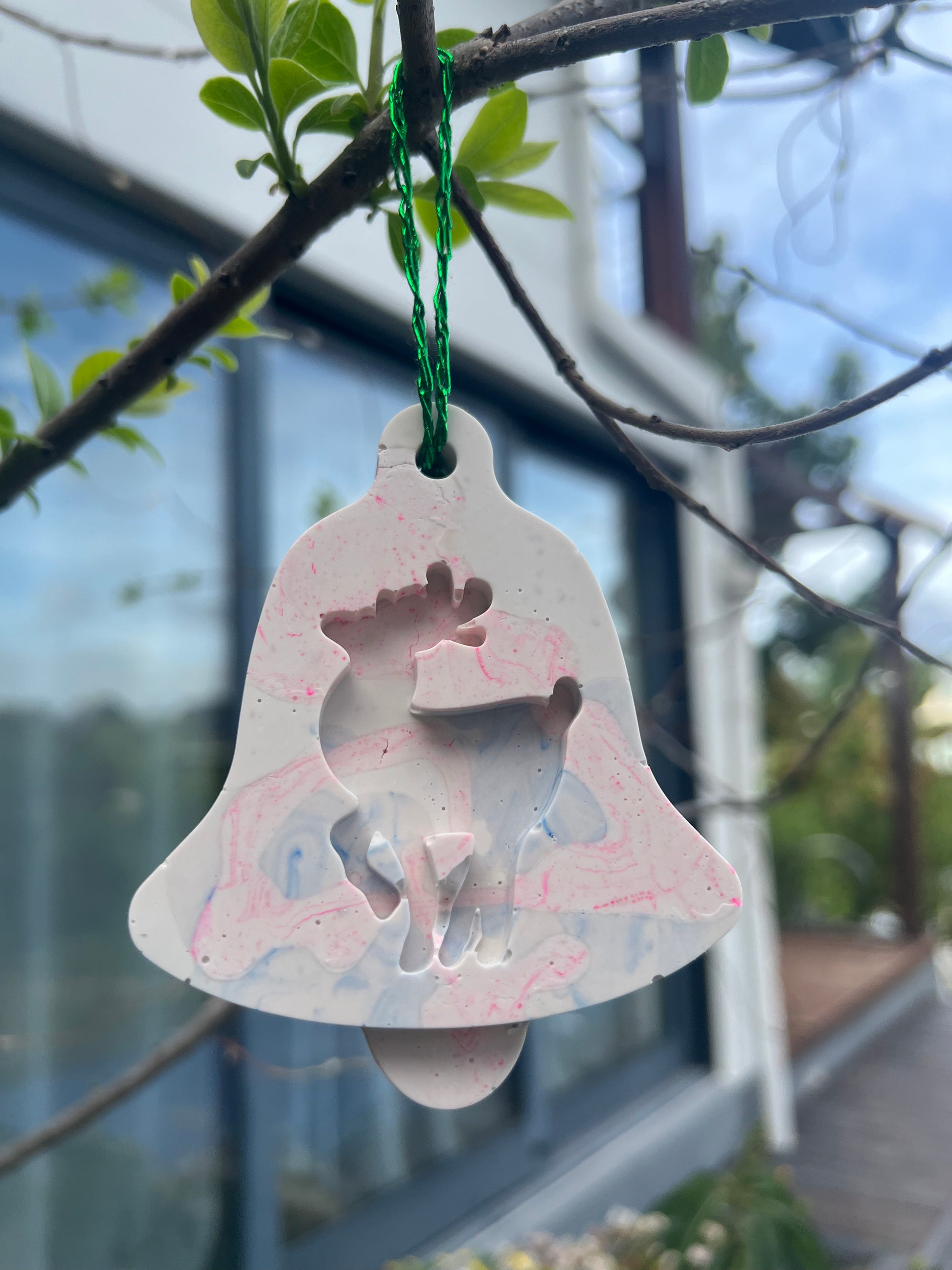 Christmas Bell Ornament with Deer