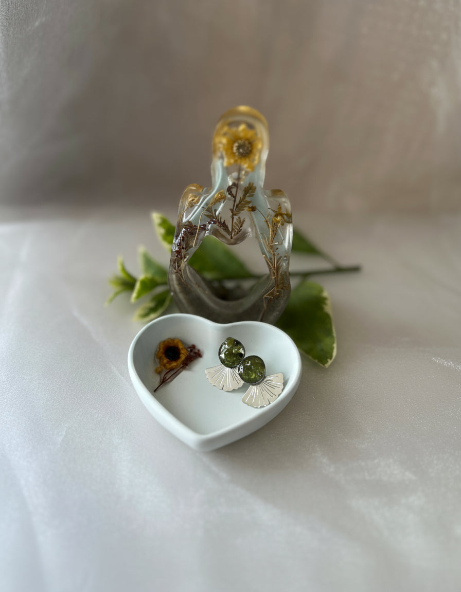 figurine handmade sun flower dreamer decor trinket trey heart cute trey perfect gift