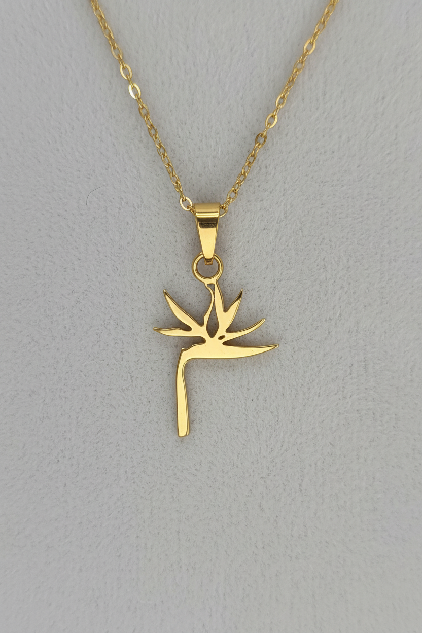 Sterling Silver Strelitzia necklace - JewlOn