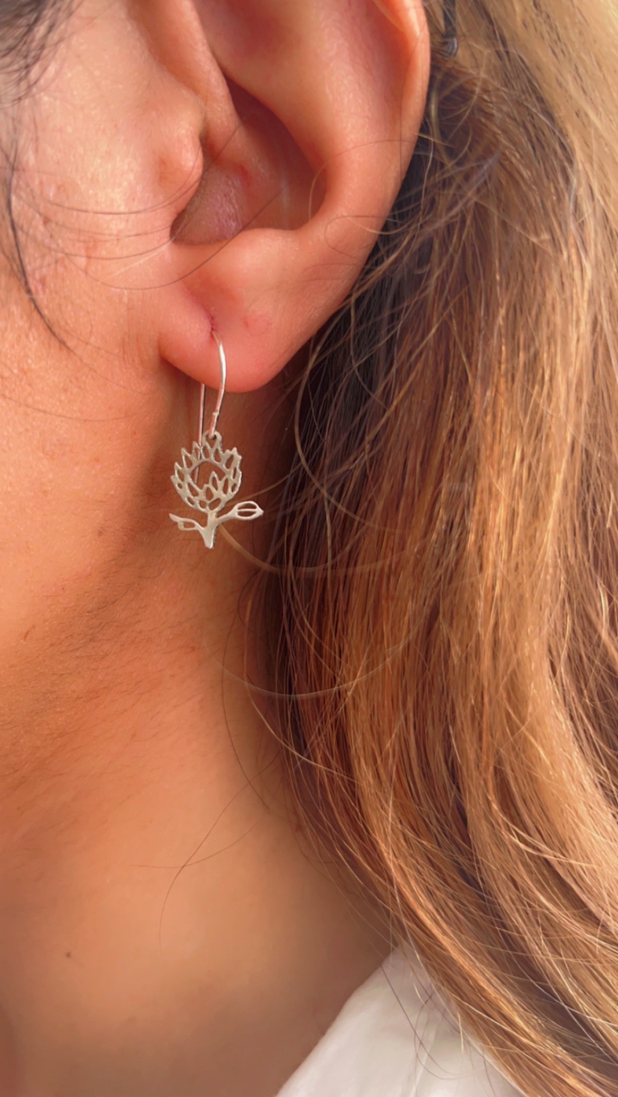 Sterling Silver protea Necklace