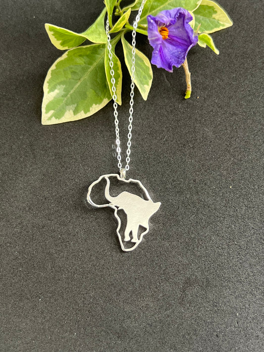 elephant africa necklace sterling silver unisex perfect gift