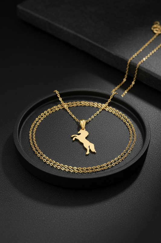 Wild horse- Sterling silver- gold plated - JewlOn