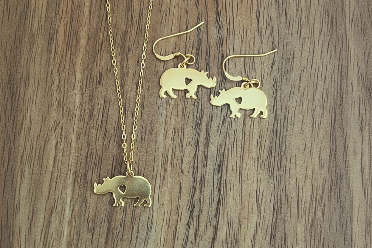 Sterling silver love rhino - JewlOn