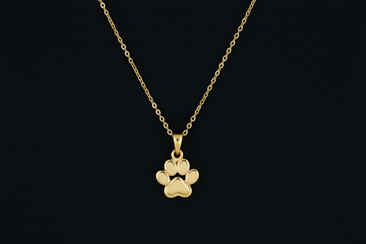 Sterling silver paw print - JewlOn