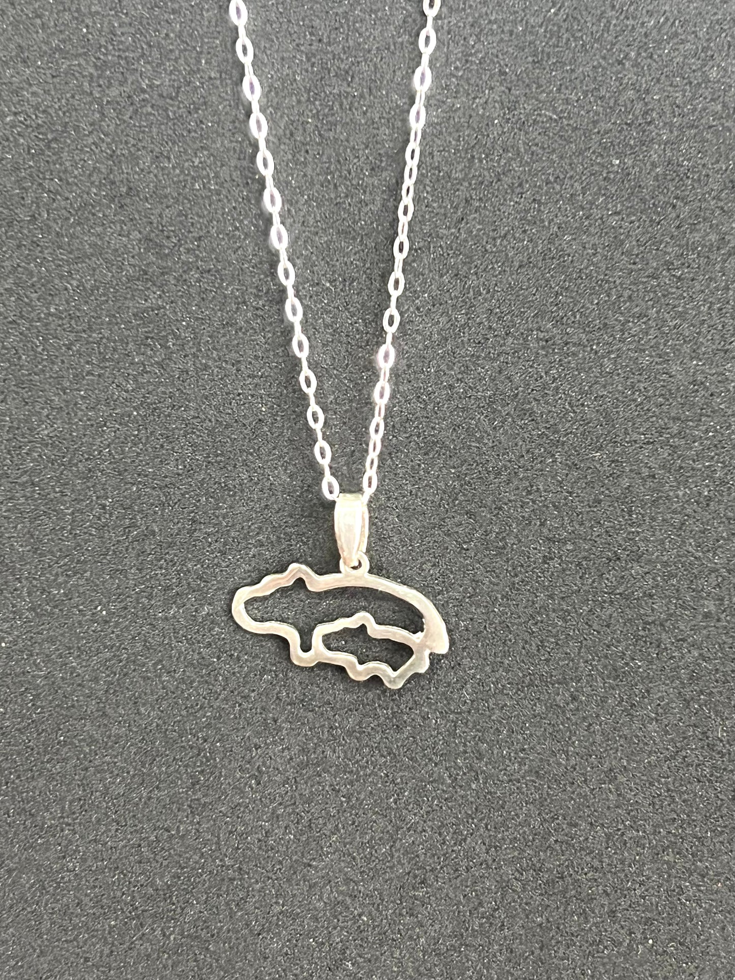Sterling silver hippo mom and baby necklace