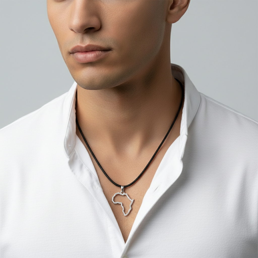 Sterling Silver Africa Outline