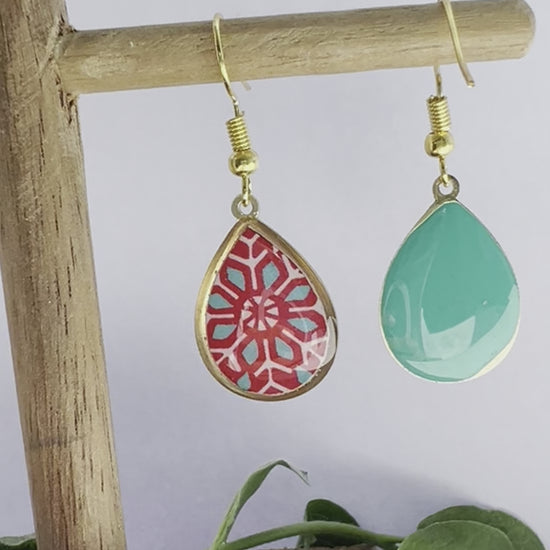 double sided beautiful unique red turquoise blue morocan turkish persian pattern gift anniversary christmas