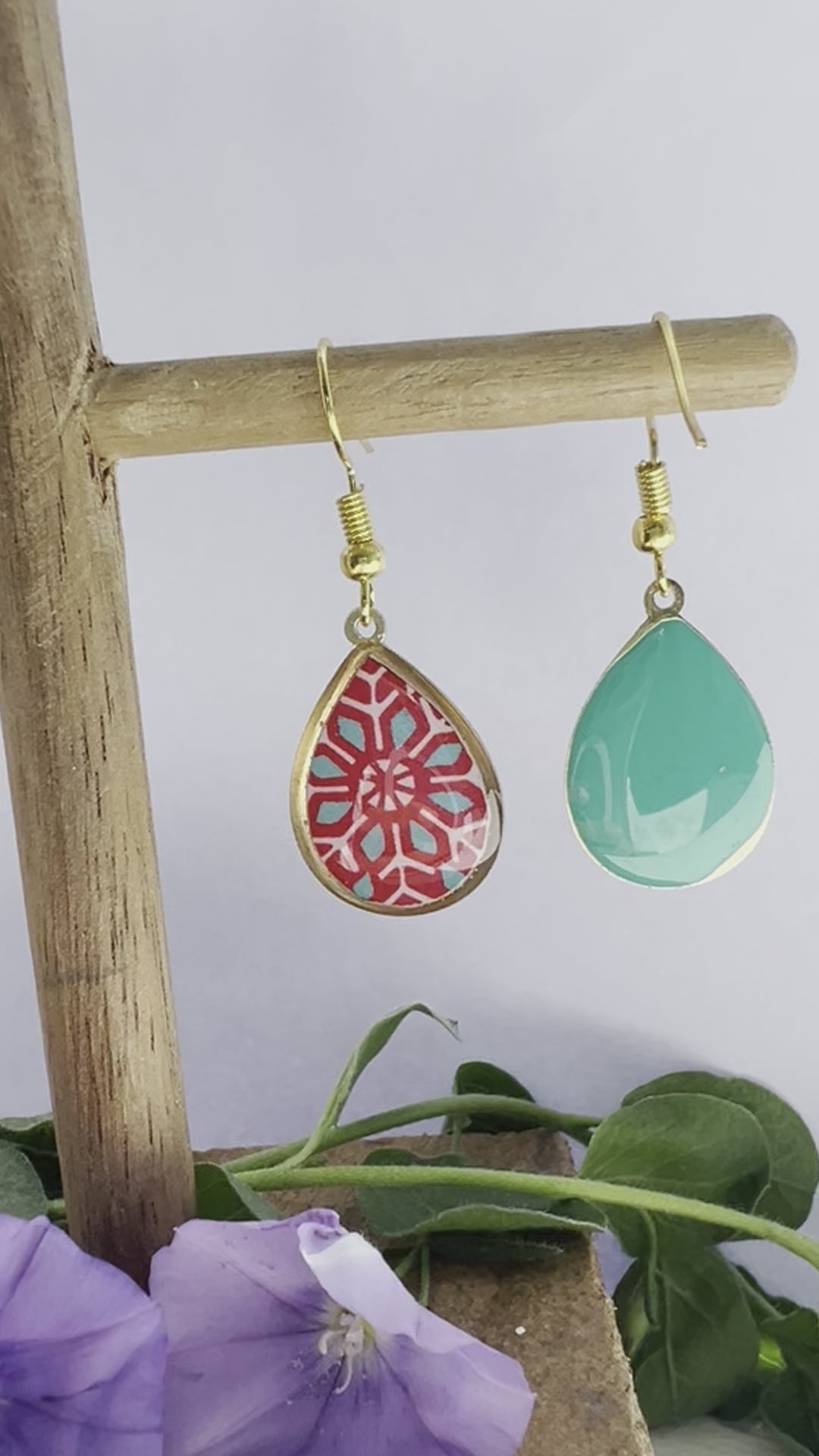 double sided beautiful unique red turquoise blue morocan turkish persian pattern gift anniversary christmas