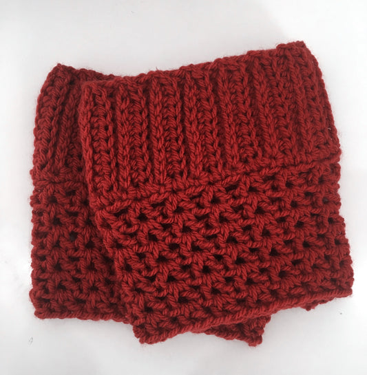 Hand-knitted Boot Cuffs In Amber - JewlOn