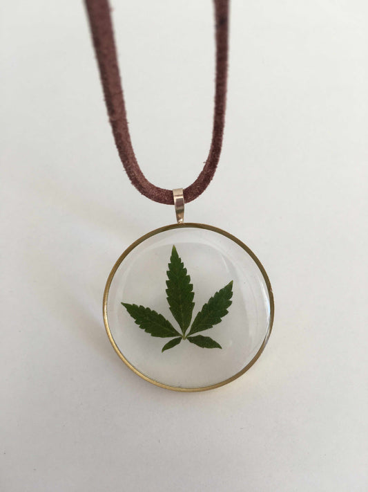 unisex cannabis  necklace  