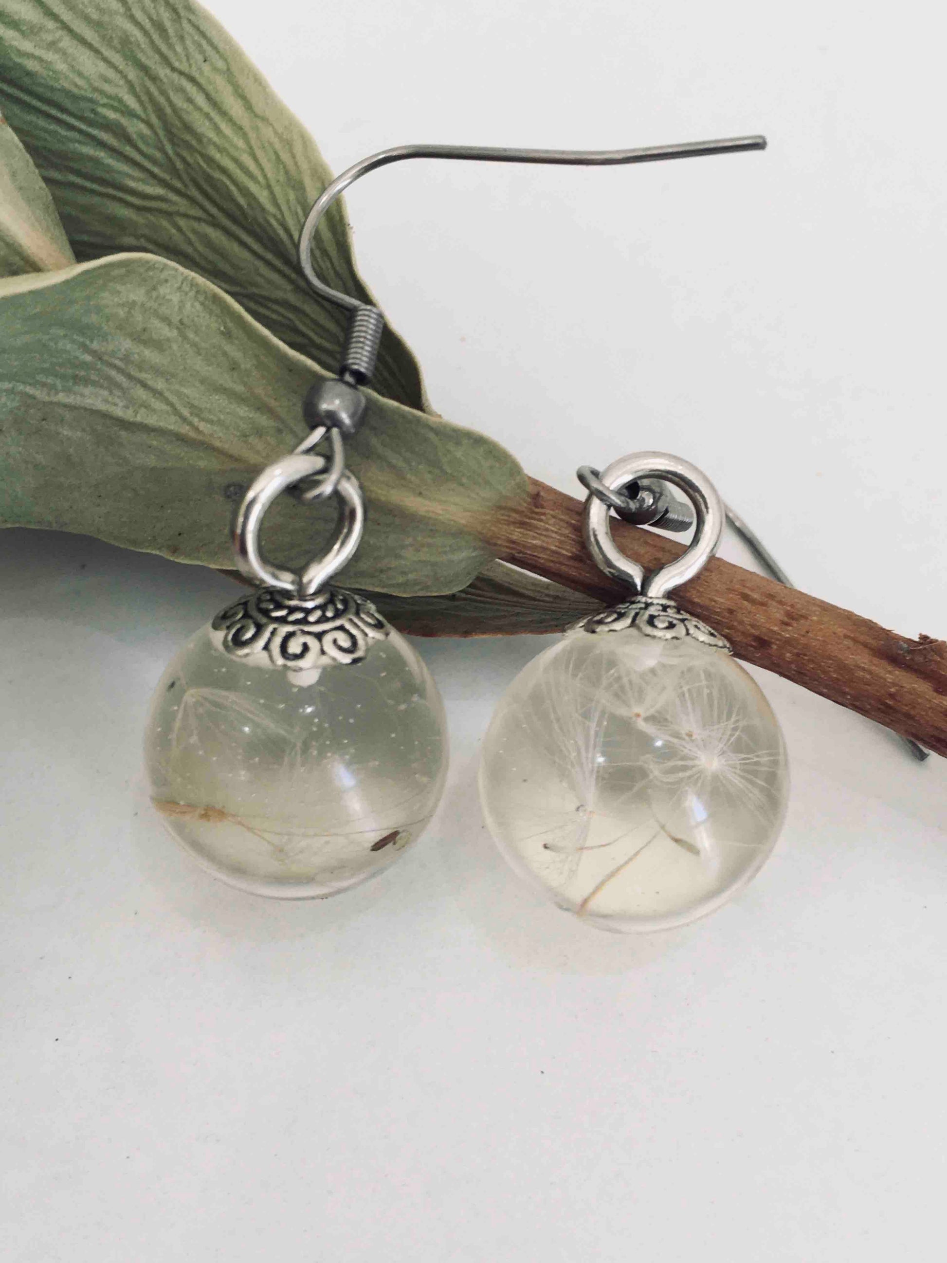 Dandelion Resin Earrings