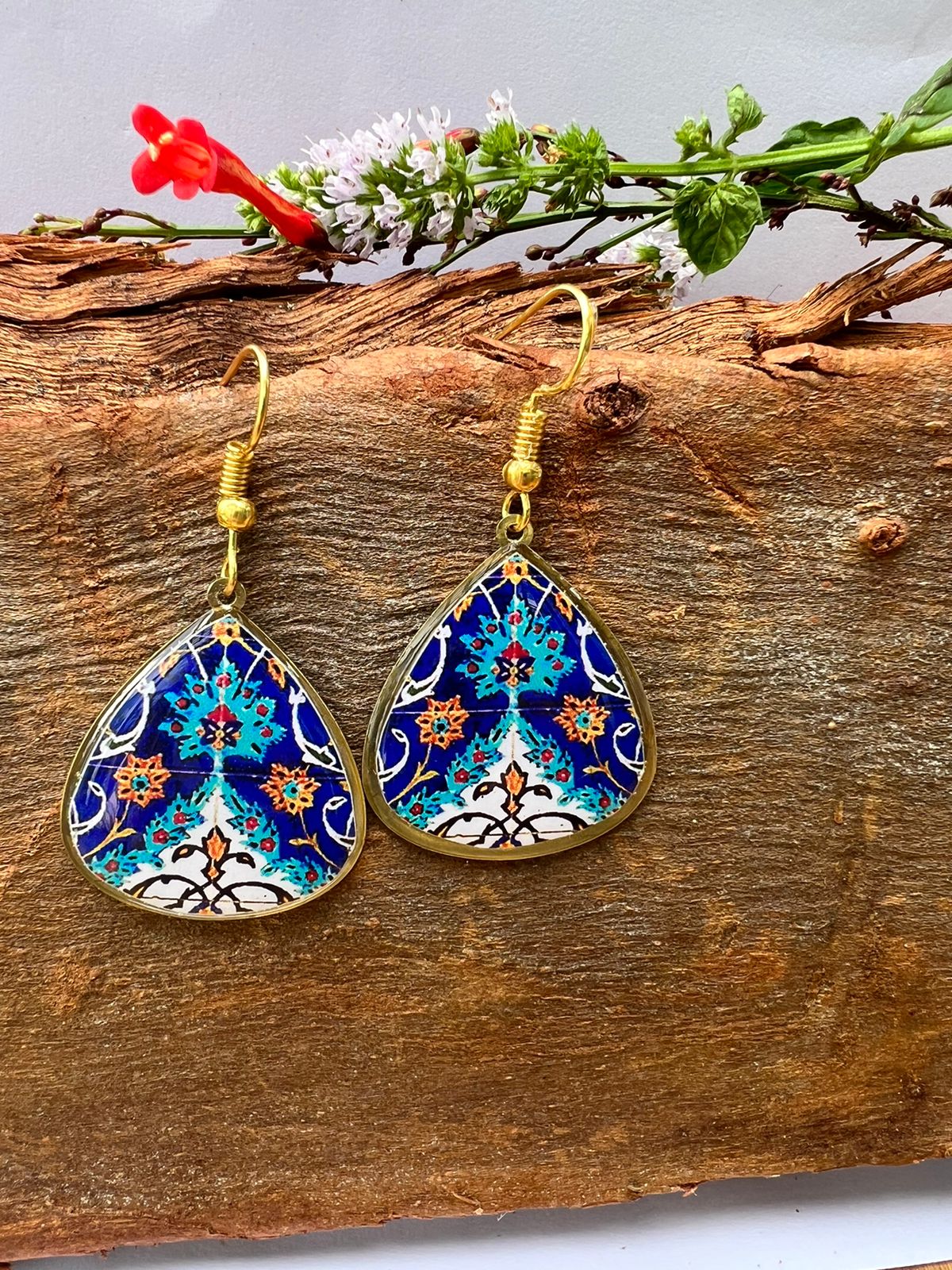 Blue Floral Jewelry