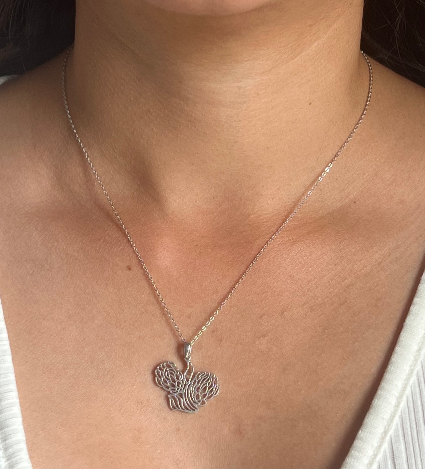 Sterling Silver protea Necklace