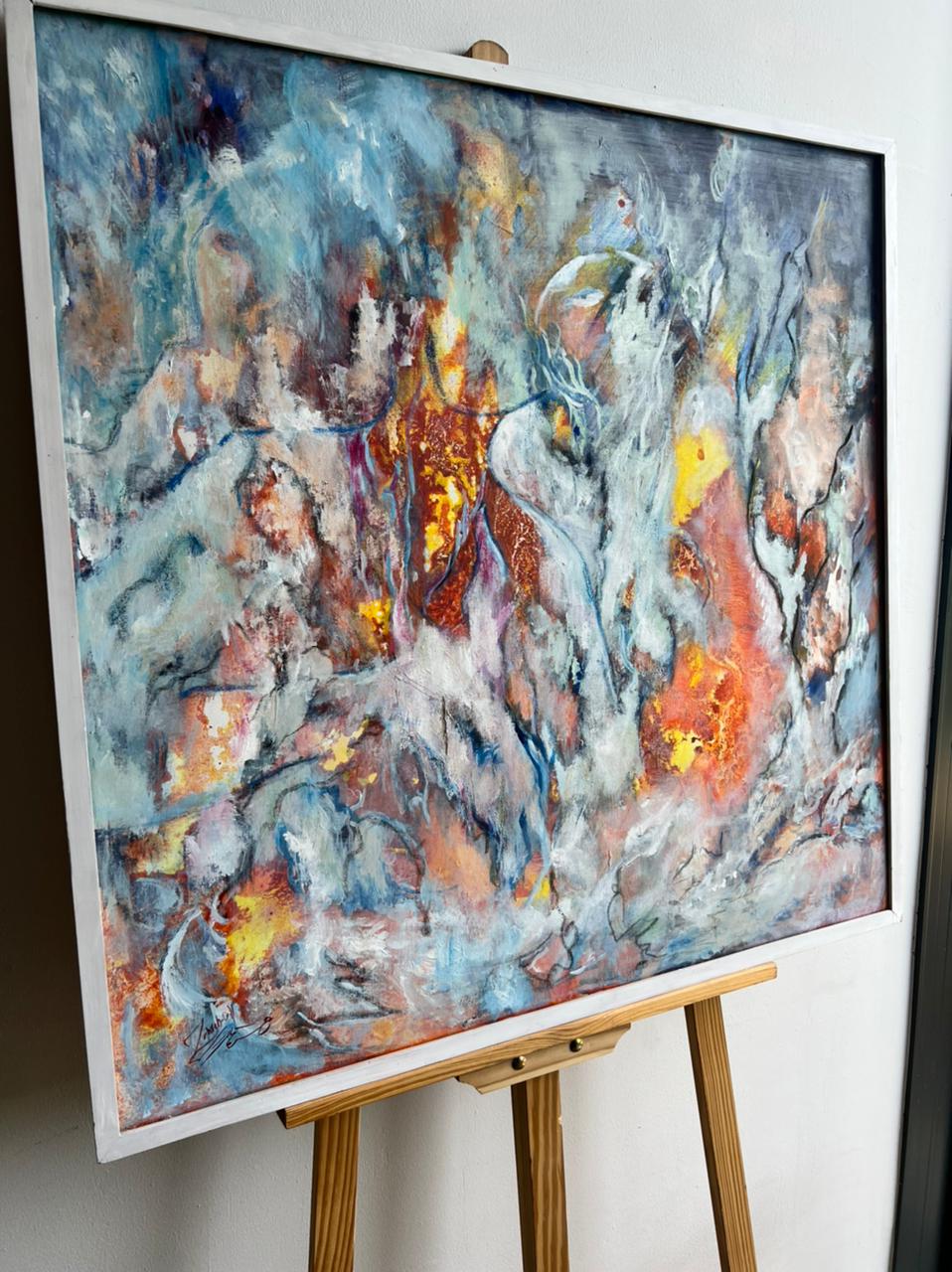 Heaven and Hell acrylic abstract painting