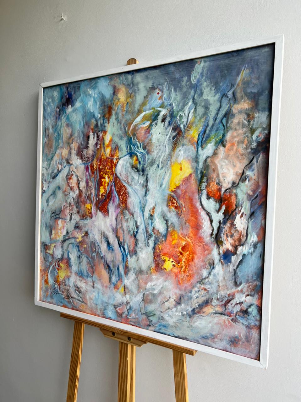 Heaven and Hell acrylic abstract painting