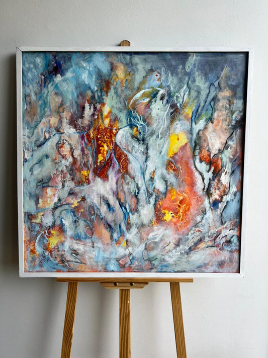 Heaven and Hell acrylic abstract painting