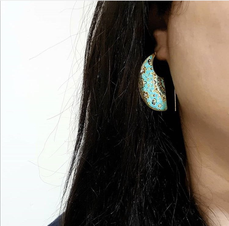 unique style eslimi turqoiuse earrings