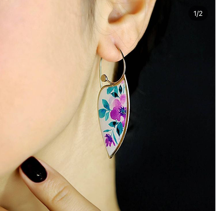 unique style floral earrings