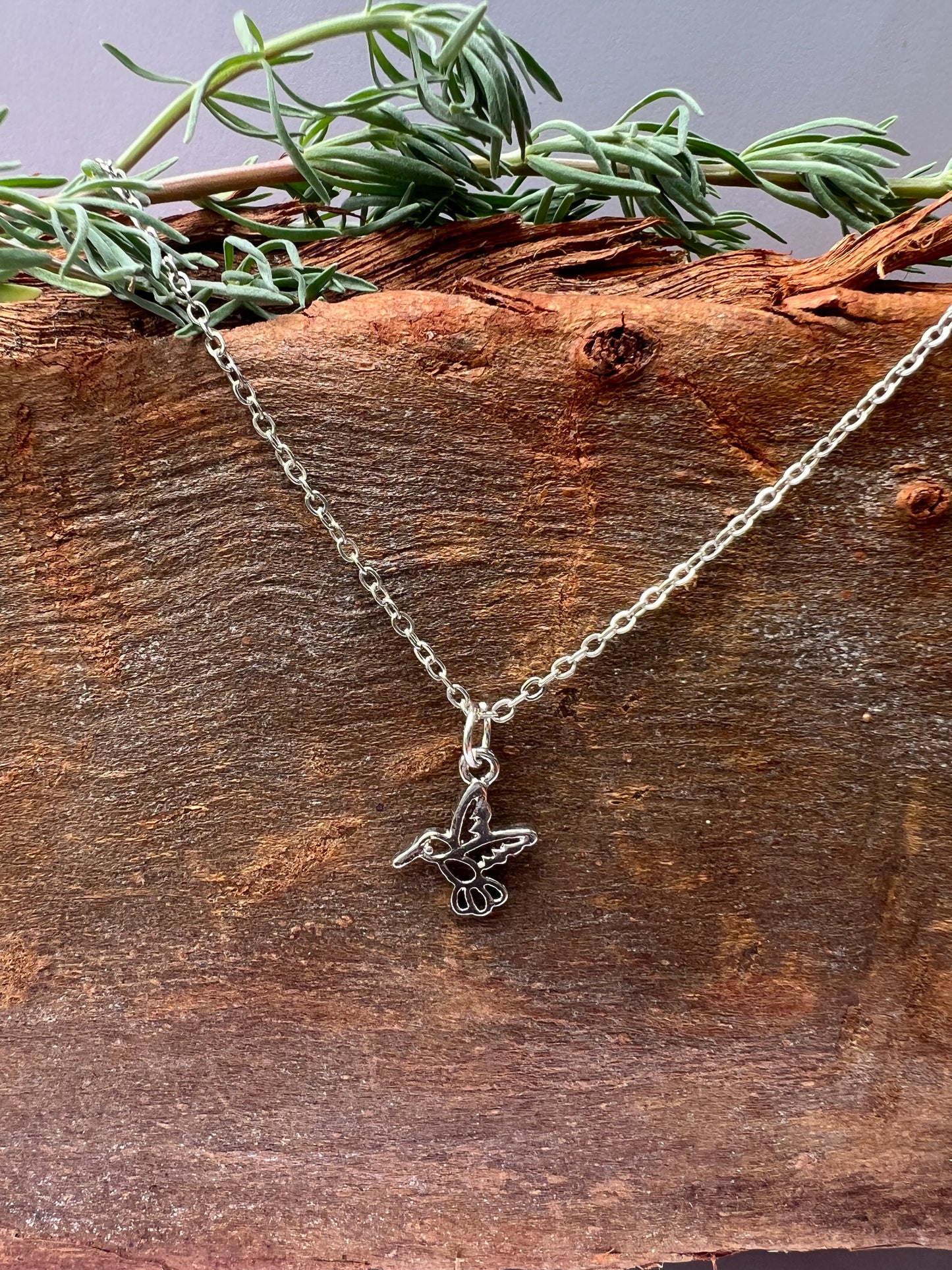Sterling Silver hummingbird necklace