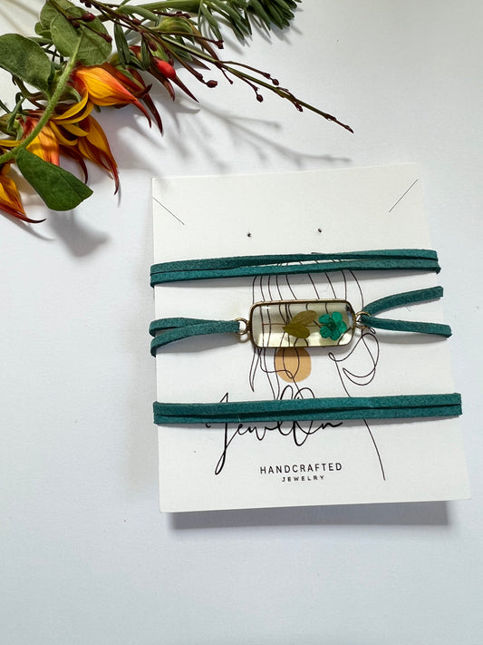 fynbos blue flower necklace bracelet